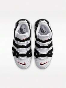 青少年 NIKE AIR MORE UPTEMPO (GS) 休閒中筒運動鞋 415082-105 - 黑與白 - 查看 6