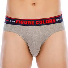 Ropa interior masculina de la marca FC, de puro algodón, transpirable y cómoda, diseño triangular en U-convexo, calzoncillos deportivos de corte bajo, juveniles y sexys. - Gris - Ver 1