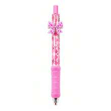 1/4pcs Retractable Pens, 0.5Mm Fine Black Ink,Three-Dimensional Bowknot Design, Sponge Handle Comfortable Soft Grip, Back To School, First Day Of School - Multicolor - View 13