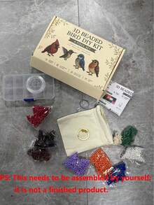 1 buah Kit DIY Hewan Manik-Manik Mini 3D Baru 2026, Set Mosaik Manik-Manik Burung & Hewan Halaman Belakang Lucu Buatan Tangan, Hadiah Dekorasi Kreatif Penghilang Stres untuk Dewasa, Remaja & Pemula - beraneka warna - View 8