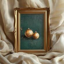 6pcs Frameless Vintage Christmas Canvas Art, Christmas Tree, Candy Cane, Snow Globe, Gold Decor Wall Art, Suitable For Living Room, Fireplace, Entryway, Kitchen, Farmhouse, Cabin - A - View 4