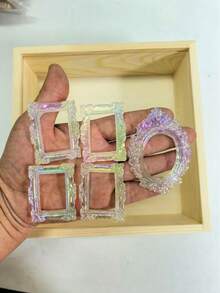 1个7.87英寸木质3D镂空相框，DIY迷你博物馆剪影盒，立体展示架，亚克力抛光表面，适用于干花、DIY艺术照片和特殊场合，家居和办公室装饰，照片和花卉组合相框，展示架 - 木質色 - 查看 16