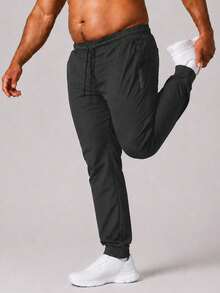 CZRLHYT Plus Size Men's Outdoor Sports Jogging Pants, All-Season, Suitable For Gym, Outdoor Activities, Casual Wear And Hiking - Dark Grey - View 4