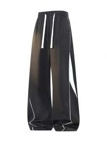 Men's Casual Fashion Straight Leg Pants, Suitable For Outdoor Sports And Streetwear, Spring/Autumn - Black - View 2