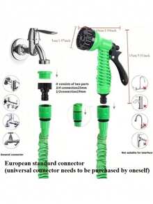 Multifunctional High-Pressure Garden Hose, 7 Spray Modes, Heavy-Duty PVC Hose, Suitable For Watering Plants, Car Washing, Lawn Irrigation, Pet Cleaning And Other Outdoor Tasks, All-Season Use - Sets - View 12