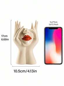 1 buah Tempat Kuas Makeup Resin Elegan, Desain Bibir Merah, Kotak Penyimpanan Kosmetik Resin Sintetis Ringan, Organizer Meja Mandiri, Cocok Untuk Kamar Mandi, Meja Rias Atau Meja Makeup - MultiWarna - View 11