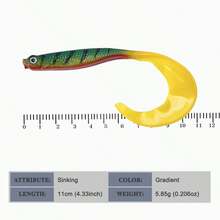 Fishing Soft Lures, Multi-Color Options, Multi-Piece Set, Lure Fishing Bait, Realistic Shape And Swimming Action, Slow Sinking, Suitable For Boat And Shore Fishing - Multicolor - View 2