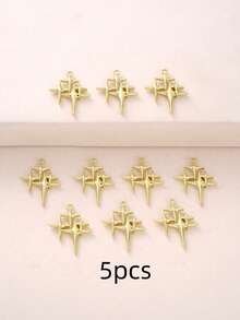 5pcs/set Star DIY Pendant - Silver - View 9