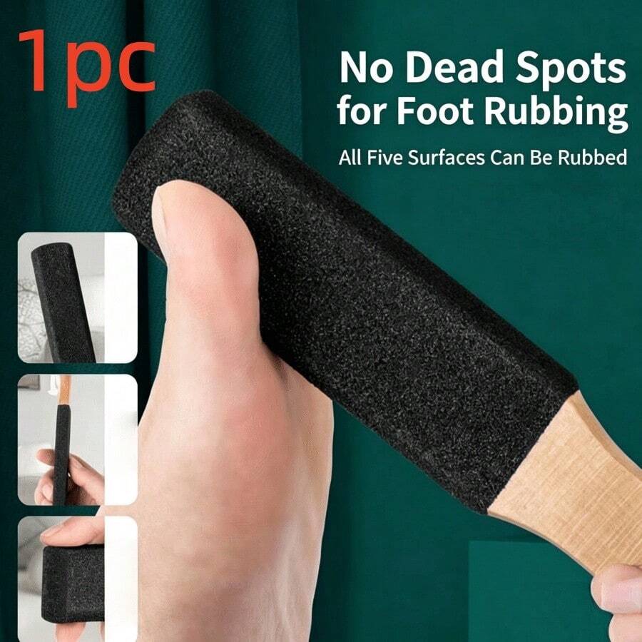 1pc Professional Foot File, Natural Bamboo Handle, Deep Exfoliating Callus Remover, Home SPA Care, Say Goodbye To Rough Feet