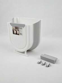 A Wall-Mounted, Cabinet-Style, No-Drill Kitchen Waste Bin For Household Sorting And Storage, Large Capacity, Foldable, Saves Space And Organizes Countertops. - White - View 6