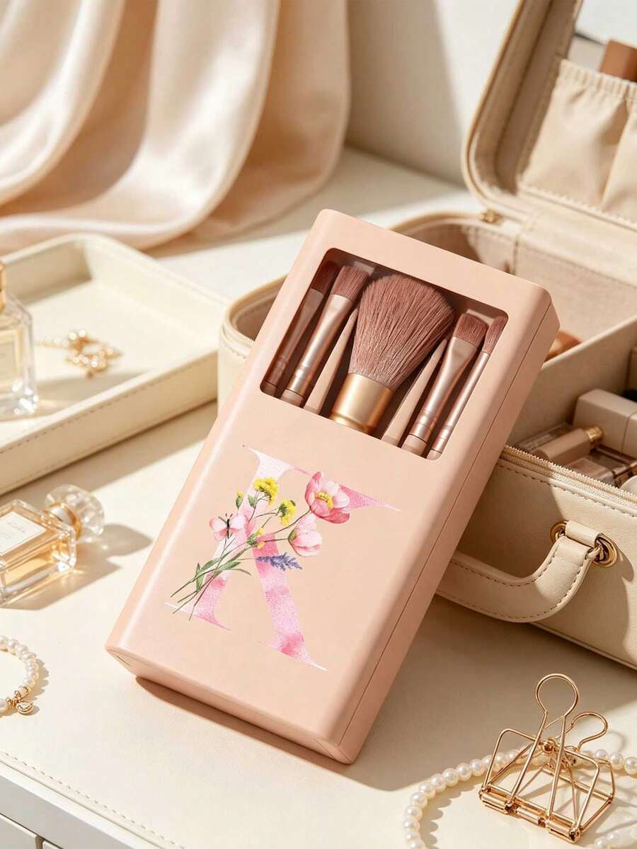 Set Kuas Makeup Portabel dengan Cermin, Desain Huruf Bunga Serangga, Set Kuas Makeup dalam Kotak, Set Kuas Makeup Multifungsi, Kotak Makeup dengan Cermin, Kuas Makeup Mini Multifungsi, Kuas Alas Bedak, Kuas Perona Mata, Alat Makeup untuk Pemula, Rak Penyimpanan Kuas Makeup Campuran, Set Kuas Makeup, Hadiah Praktis untuk Dibawa untuk Anak Perempuan, Set Alat Makeup Ideal, Perlengkapan Perjalanan Portabel, Perlengkapan Penting untuk Perjalanan - MultiWarna - View 1