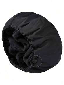 3/1pc New Adjustable Size Terry Cloth Shower Cap Waterproof Polyester Bath Cap Absorbent Microfiber 3-In-1 Hair Drying Cap - Multicolor - View 10