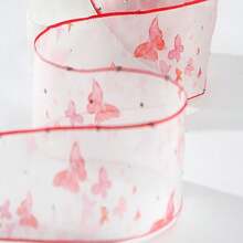 Rhinestone Snow Chiffon Ribbon DIY Bow Hair Accessory Straw Hat Flower Shop Fresh Flower Packaging Ribbon Silver Dot Silky Snow Chiffon Woven Tape - Multicolor - View 16