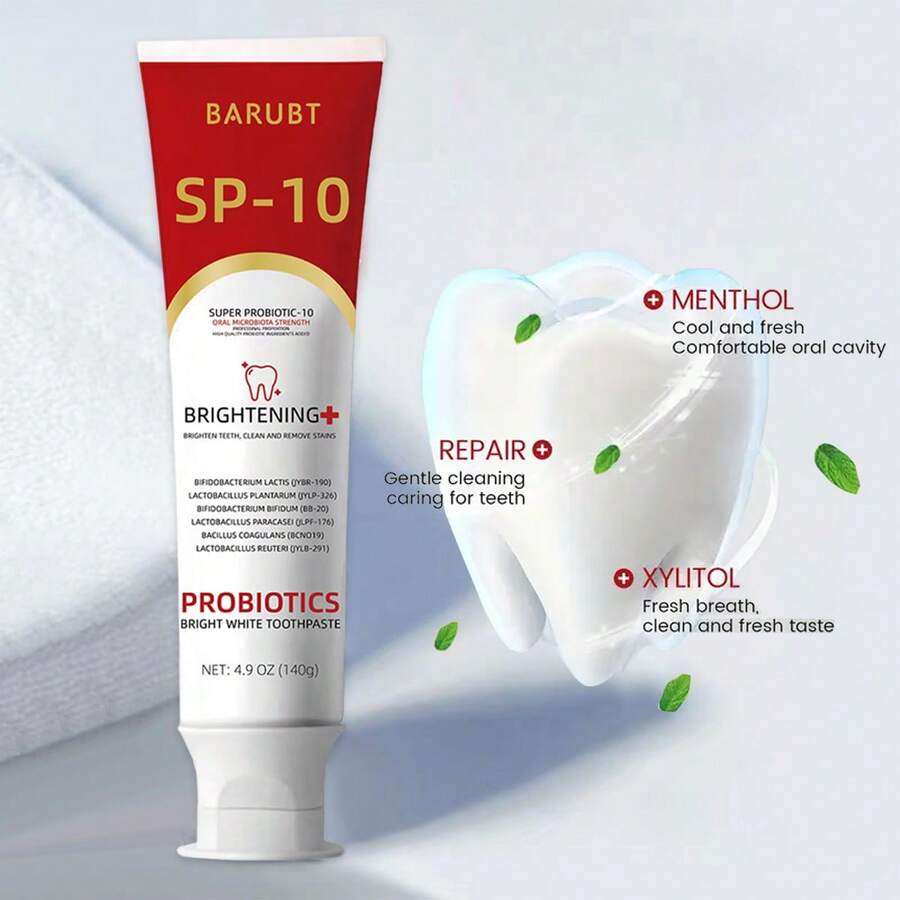 BARUBT [1pc] SP-10 Probiotic Toothpaste - Whitens Teeth, Removes Stains, Reduces Yellow Teeth, Gift For Women, Deep Cleaning Formula, Fresh Breath, Healthy Teeth, Suitable For Home And Travel Use, Basic Cleaning Paste