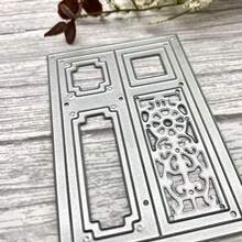 Cetakan Pemotong Logam Berbentuk Pintu, Templat Embossing Kartu Buatan Tangan DIY, Cetakan Kertas Dekorasi Foto, Pembuatan Kartu Scrapbooking - putih keperakan - View 2