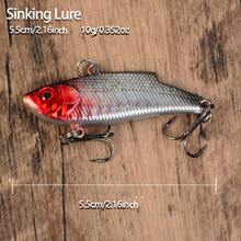 10pcs VIB Hard Plastic Crankbait Lure With #6 Hook, Fishing Tackle, Wobbling Lure - Multicolor - View 2
