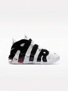 青少年 NIKE AIR MORE UPTEMPO (GS) 休閒中筒運動鞋 415082-105 - 黑與白 - 查看 2