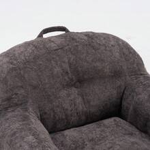 Modern European-American Style Beanbag / With Armrests / Plush Look Beanbag / No Assembly Required / Suitable For Living Room, Bedroom And Reading Corner - 深灰色 - 查看 11