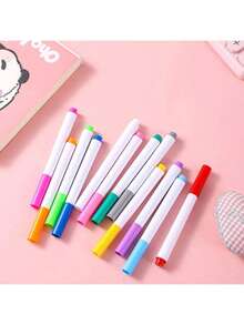 3/6pcs White Chalk Markers, Quick Drying Whiteboard Marker For Chalkboard, Led Writing Board Pen, Pen For Sticker Labeling, School Stuff , Erasable Marker Pen, Writing Drawing Marking Stationery, Back To School - Multicolor - View 7