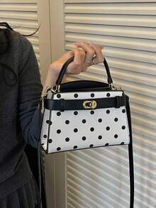 Bolso de mano casual versátil con bloques de color mini de moda para mujer - Blanco - Ver 3
