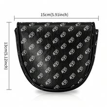 1pc Printed Golf Putter Headcover, Semi-Circular Mallet Style Putter Cover, PU Material, Suitable For Most Golf Brands - Multicolor - View 9