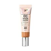 IT Cosmetics CC+ Radiant Glow 輕盈底妝 + SPF40 亮采精華，#Neutral Beige（中性桃色底調），32ml/1.08 Oz | 適合乾性、混合性、正常膚質 | 中度遮瑕 | 明顯提亮 | 撫平肌膚紋理 - Neutral Tan - 查看 7