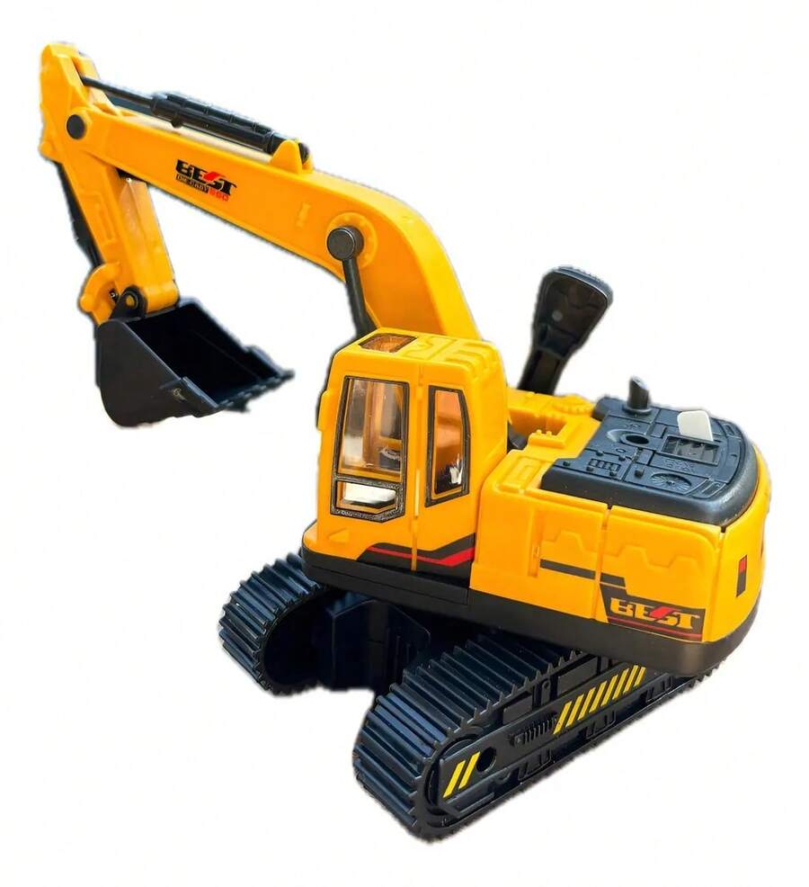 High-Quality 1:50 Scale Excavator Replica - Mustard Yellow - View 1
