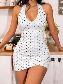 Slip Backless White Dress,Night Gown Women, Summer Sun Dresses For Women,Sleepwear,Pjs,Sexy Dress,Summer Outfits,Night Wear,Pajamas - White - View 1