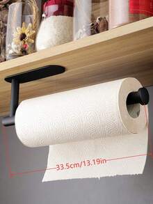 Kitchen Paper Towel Holder, Cling Film Rack, Adhesive Toilet Paper Holder, Napkin Holder, Cabinet Organizer, Towel Rack, Dishcloth Rack, Plate Rack, Stainless Steel Wall Mount, Kitchen Storage, Bathroom Accessories, Back To School Essential - Multicolor - View 12