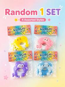 Cute Squeeze Family Donut Squishy Toy, Super Soft Slow Rebound Squeeze Toy, Cute Colorful Donut Shaped Stress Relief Ball, Portable Sensory Relief Toy, Suitable For Relieving Stress And Anxiety, Perfect For Students, Office Workers And Party Gifts Desk Toy - Multicolor - View 9