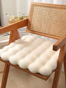 Faux Rabbit Fur Non-Slip Square Seat Cushion For Chair, Dining Chair, Computer Chair, Office Chair, Recliner - Bubble Velvet - View 4
