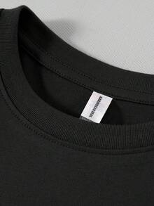 Random 3 Sets, Send 1 Set, Red, White, And Black Champion Tight Icon Pattern Crew Neck Short-Sleeve T-Shirt And Shorts Set, Summer Outdoor Sportswear, - Black - View 7