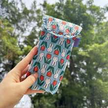 MIFFY 1pc Cartoon Cute Rabbit Anti-Pressure Anti-Scratch Portable Glasses Storage Bag, Cotton Lining Fashion Glasses Protective Pouch - Multicolor - View 4