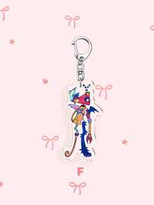 1pc/6pcs Weird Circus Cartoon Character Acrylic Keychain, Cute Ragatha Jax Zooble Character Bag Charm,Perfect Back To School Decor,Fan Gifts,Daily Use - Multicolor - View 9