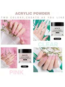 1Set High-Quality Nail Kit, Including Clear Powder, Nude Powder, Brush Cleaner, And Professional Nail Tools, Allowing You To Achieve Salon-Quality Perfect Nails At Home - Multicolor - View 3