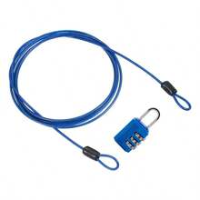 Gembok Kombinasi Kabel Baja Panjang, Kabel Baja Lunak 1,5m dengan Set Gembok Kombinasi, Cocok untuk Koper, Skuter, Helm, Penutup Mobil, dan Kunci Anti-Pencurian Kaca Depan - MultiWarna - View 8