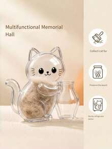 1pc Cat Whisker Storage Bottle Magnetic Refrigerator Magnet Storage Bottle Pet Hair Refrigerator Magnet Accessory Cat/Dog Hair Collection Bottle Pet Memorial Bottle (Pet Hair Not Included) - Multicolor - View 4