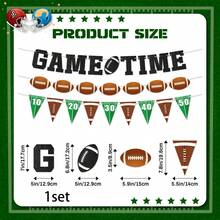 1 Set Paper Football Banner Garland, Game Time Football Party Banner | Birthday Party Decoration, Indoor Game Decor, Party Banner Decoration - View 7