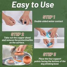 Copper Pet Water Purifier, Three-Point Support Design, 99.9% Pure Copper Water Purifier, Suitable For Various Pets Like Dogs, Cats, Cows, Chickens, Reusable, Physical Purification, Easy To Use Pet Water Purifier - Puppy Pattern - View 7