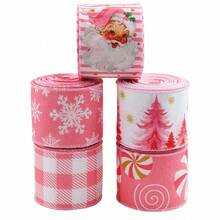 聖誕 Kokir 緞面編織緞帶 DIY 蝴蝶結裝飾 禮品包裝 聖誕場景派對彩色緞帶 - 多色 - 查看 3