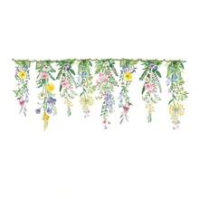 Cheerland Flower Banner Wildflower Garland For Enchanted Garden Party Floral Woodland Theme Picnic Girls Birthday Tea Party Garden Wedding Onederland Theme Laminated Watercolor Baby Shower Drations - 杏色 - 查看 2