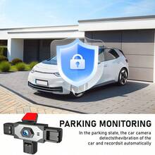 SKYWORTH SIDAKEYE 360°全景5通道行車記錄器，支援1080P全高清錄影，配備前、後、左、中、右車內攝影機，具備夜視、循環錄影功能，適用於汽車，支援倒車輔助、150MAH電池、防碰撞與防盜錄影等多項功能 - A - View 5