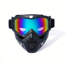 Face Mask Goggles, Motocross Goggles, Riding Helmet, Retro Ski Goggles - Multicolor - View 11