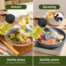 1pc Oil Spray Bottle Kitchen BBQ Cooking Olive Oil Dispenser Camping Baking Empty Vinegar Soy Sauce Sprayer Containers - View 1
