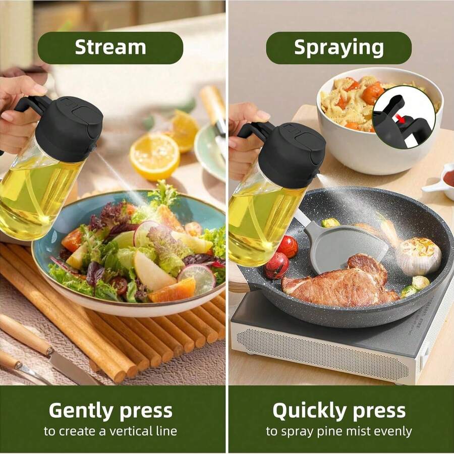 1pc Oil Spray Bottle Kitchen BBQ Cooking Olive Oil Dispenser Camping Baking Empty Vinegar Soy Sauce Sprayer Containers - View 1