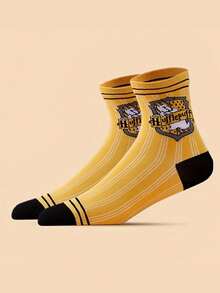 Warner Bros 1/4 Pairs Harry Potter Breathable House Socks, Vintage Collegiate Style With Hogwarts House Pattern, Perfect Gift For Halloween And Christmas - Multicolor - View 16