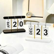 Nordic Minimalist Creative Flip Calendar, Desktop Decorative Calendar, Suitable For Home Living Room, Dining Table, Coffee Table, Office Desk Decoration - Housewarming Gift - A - View 5