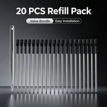 Portable Mini Pocket Metal Twist Ballpoint Pen, 20Pcs Blue & Black Ink Refills Included, Smooth Writing Stationery For School Office Daily Use - Pen With 10 Refills - View 5