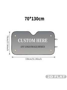 1pc Personalized Car Sun Shade, Customizable With Any Pattern, Comes With 4 Suction Cups, 2D Flat Printing, Practical Accessory For All Car Windshields, Easy To Clean And Install, Multiple Sizes Available, Perfect Gift For Car Enthusiasts - 1pc - View 12
