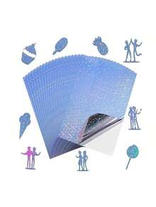 Holographic Printable Sticker Paper, Vinyl Rainbow Sticker Paper For Inkjet & Laser Printer, 10 Sheets Dries Quickly Waterproof Sticker Paper A4- 8.27 X 11.7 Inch - A4 - View 14